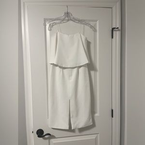 Strapless white dress